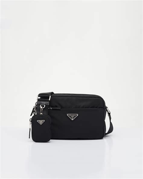 prada black nylon small logo detail shoulder bag|prada black nylon crossbody bag.